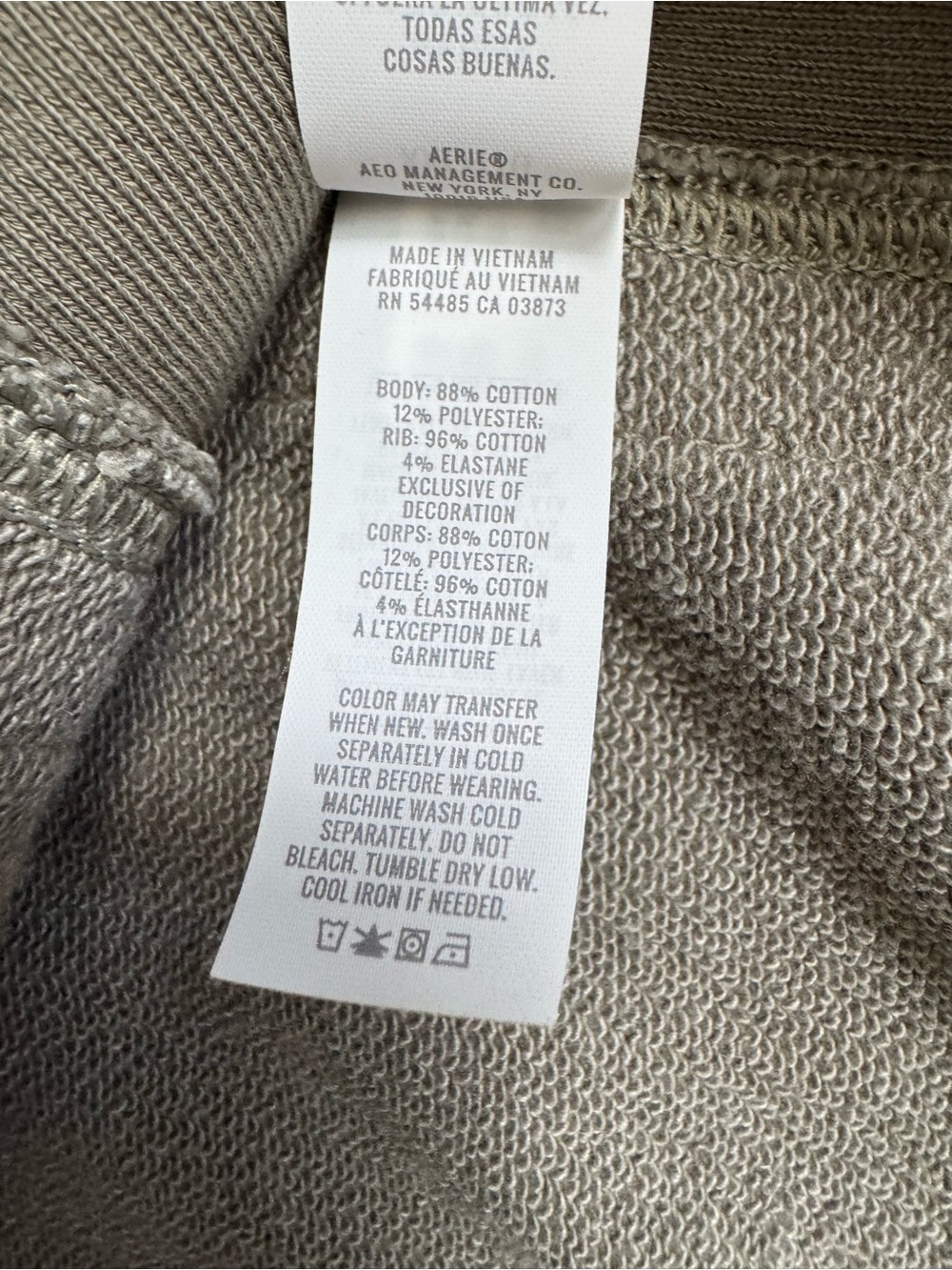 Aerie Women’s Olive Crewneck Oversized Sweatshirt, XXL - Picture 4 of 7